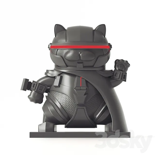 Black samurai cat 3dsMax Model