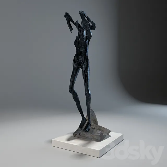 Black Sculpture 3ds Max