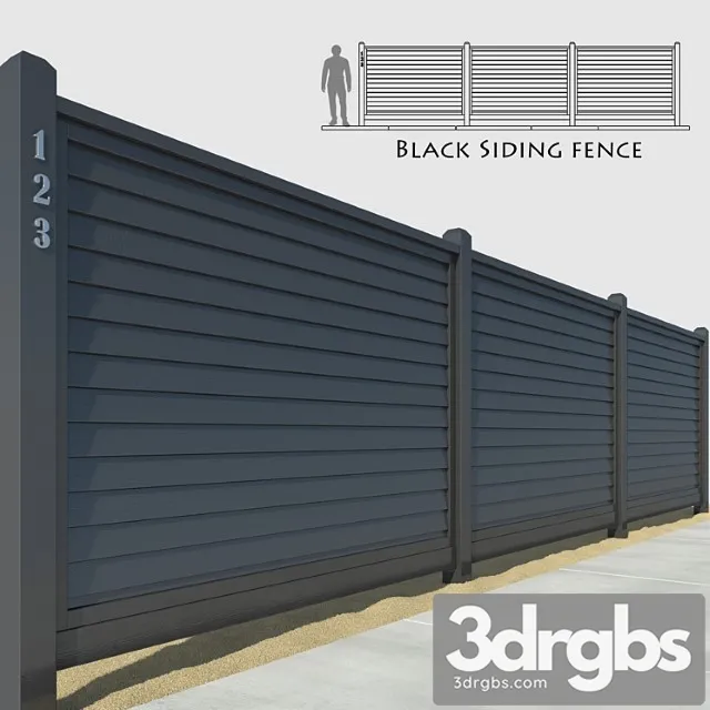 Black Siding Fence 3dsmax Download
