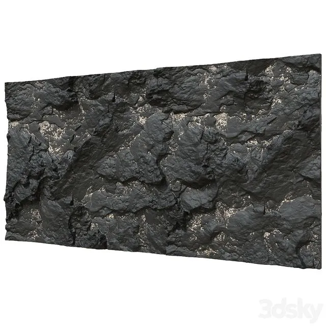Black stone wall 3dsMax Model