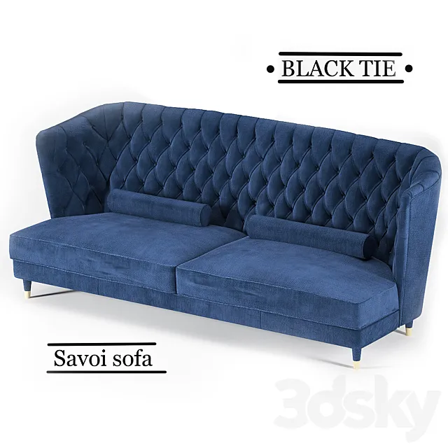 Black tie Savoi sofa 3DS Max Model
