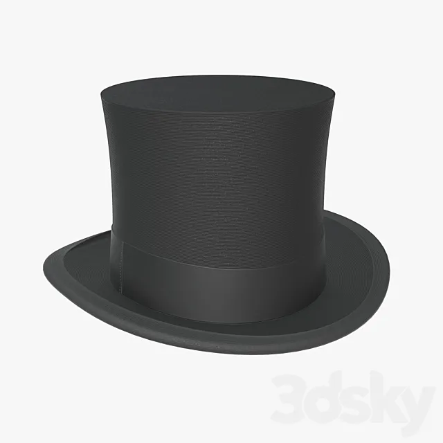 Black top hat 3ds Max