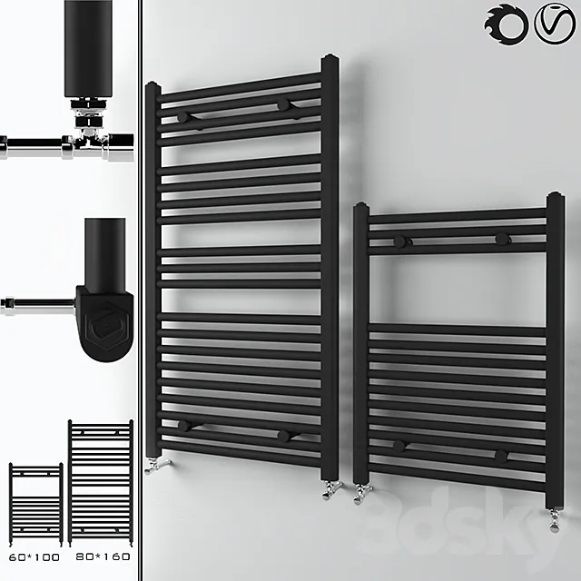 Black towel rail 3DS Max Model