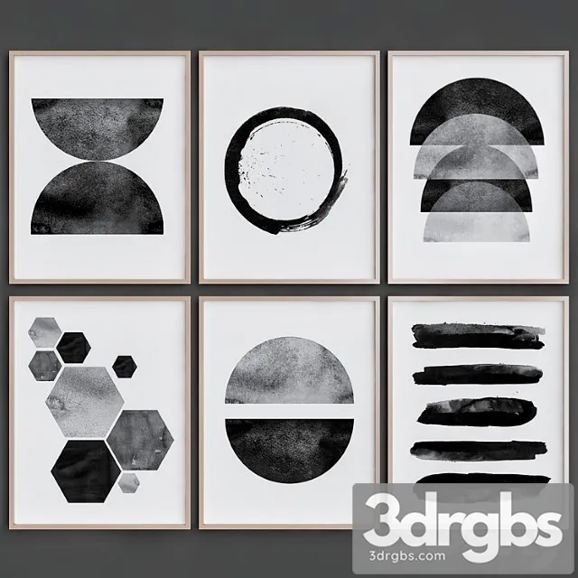 Black white wall art 3dsmax Download