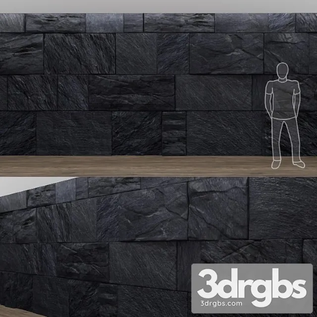 Black Wild Stone Wall 3dsmax Download