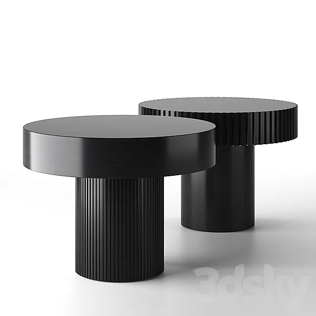 Black wooden coffee table 3DSMax File