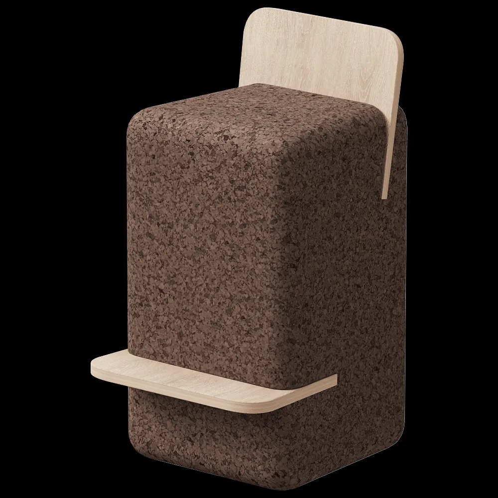 Blackcork – High stool Cut 3ds Max