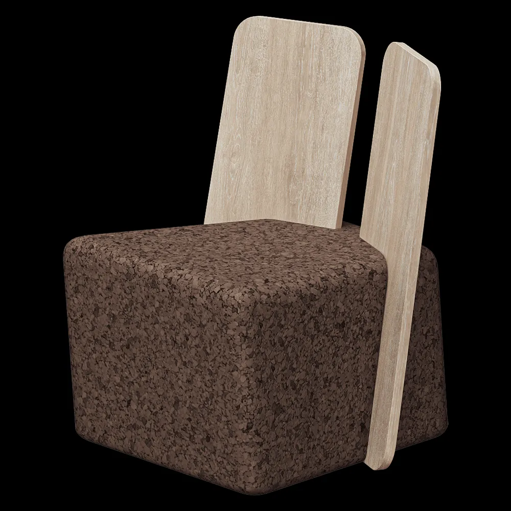 Blackcork – Lounge chair Cut 3ds Max
