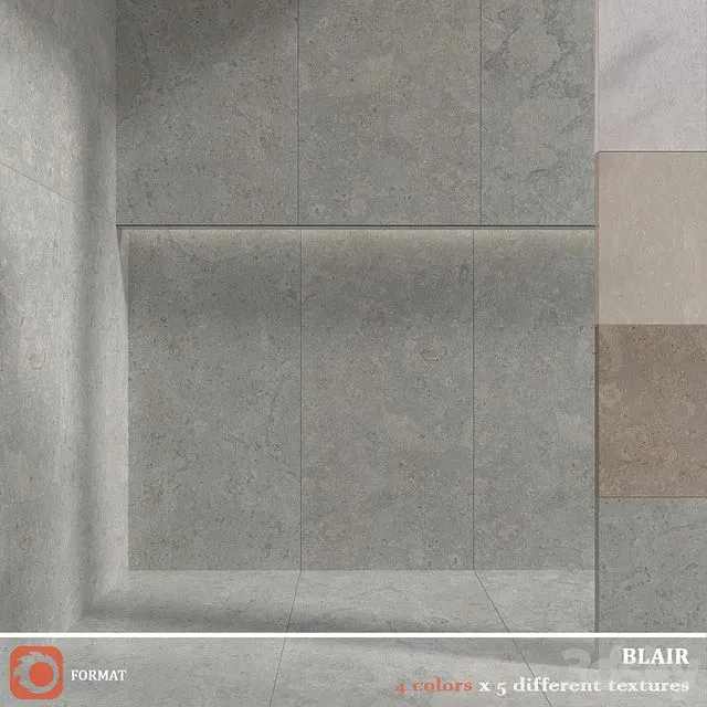 BLAIR graphite silver noce white 3dsMax Model
