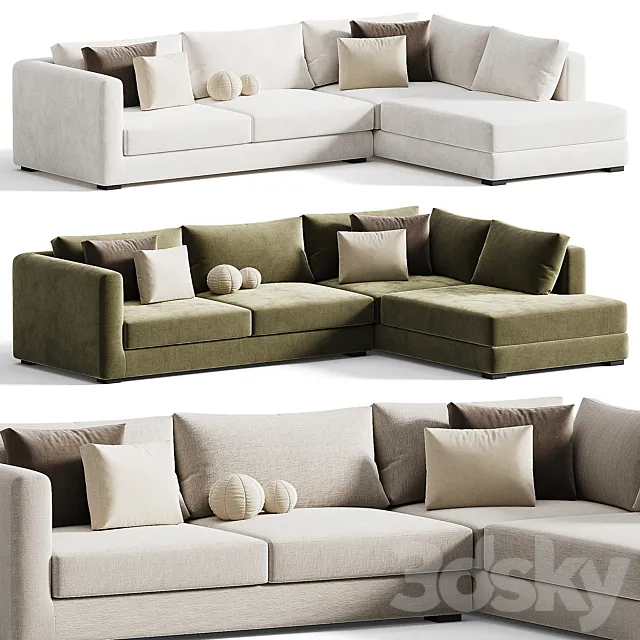 BLAKE LARGE OPEN END CORNER SOFA 3dsMax Model