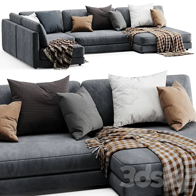 Blanche katarina sectional sofa 3DS Max Model