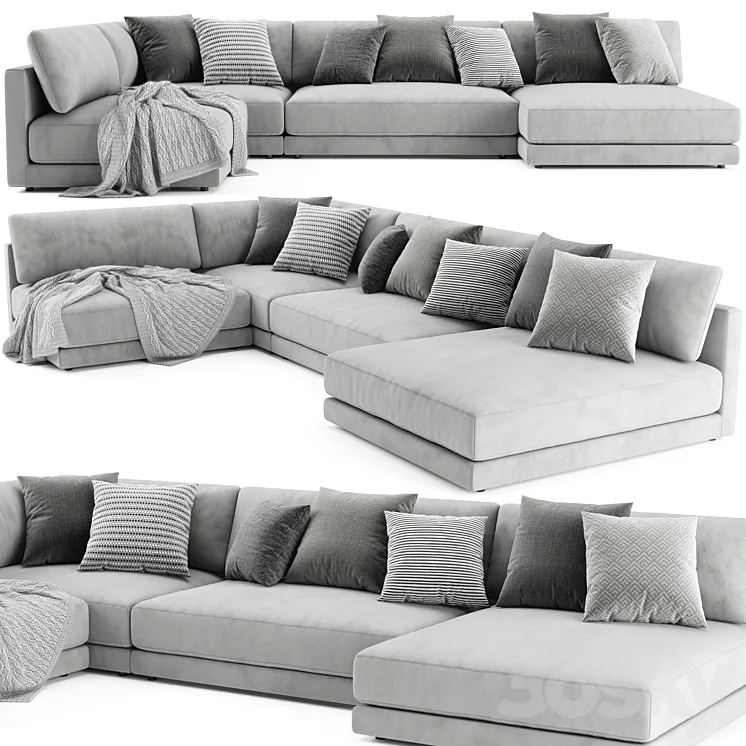 Blanche katarina sectional sofa 3DS Max Model