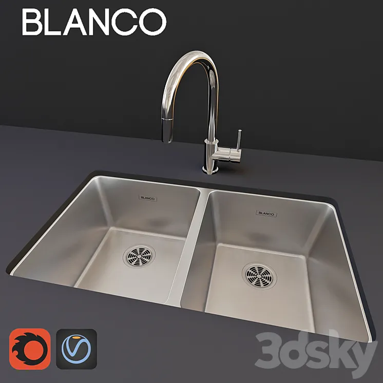 BLANCO Spirit-S + BLANCO ANDANO 340 340-IF 3DS Max