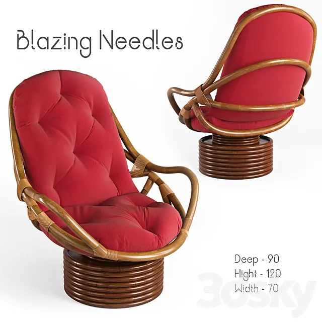 Blazing Needles Chair Cushion 3DS Max Model