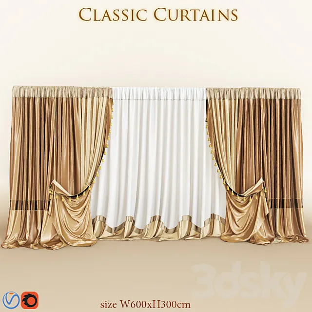 Blind classic (curtain classik) 3DS Max Model