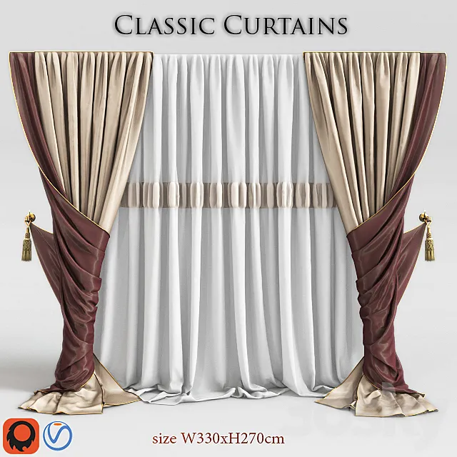 Blind classic (curtain classik) 3DSMax File