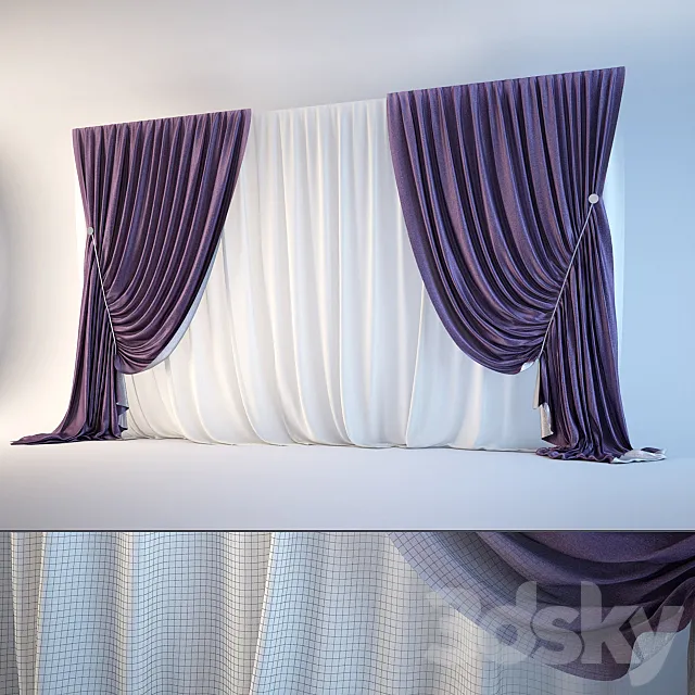 Blinds + Curtains 3DS Max Model