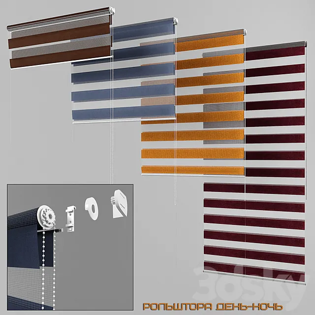 Blinds Day and Night 3DSMax File