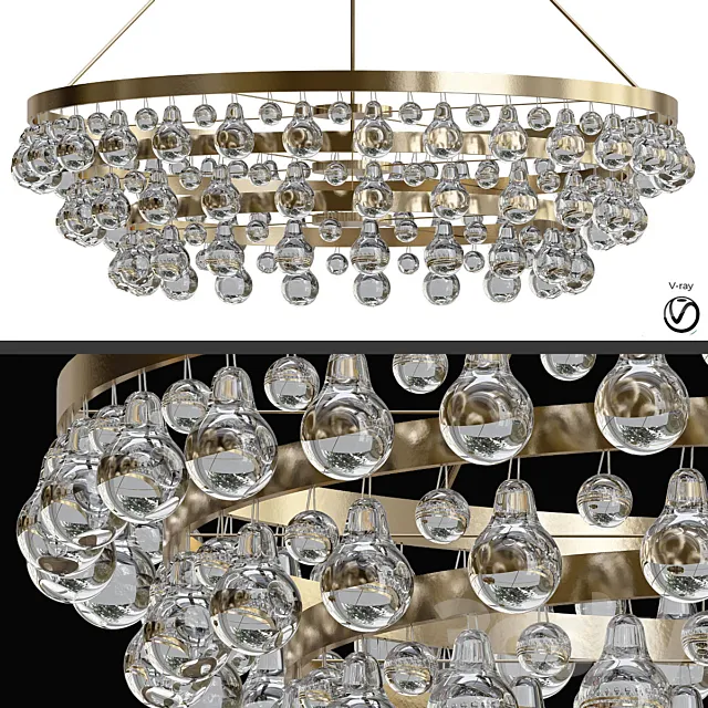 Bling Large Chandelier by Robert Abbey 3DS Max Model