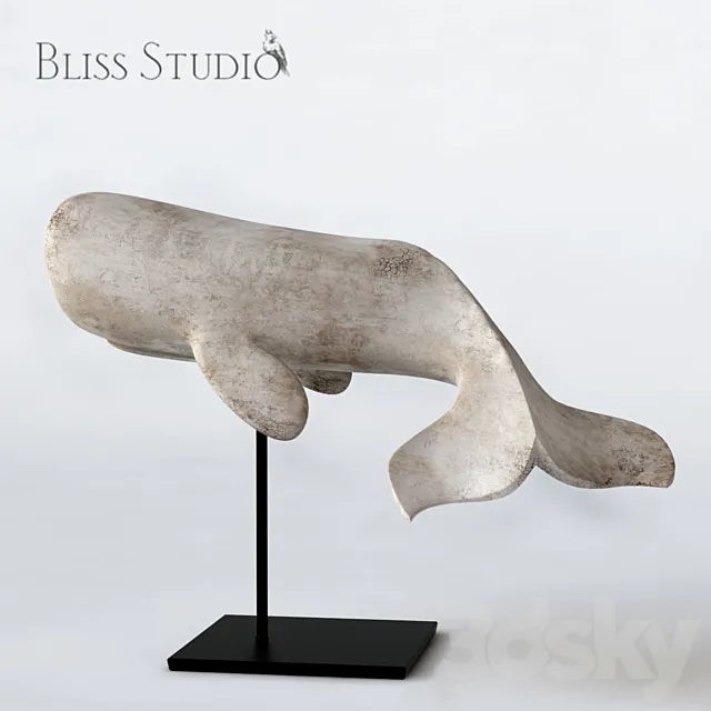 Bliss Studio White Whale on Stand 3DS Max Model