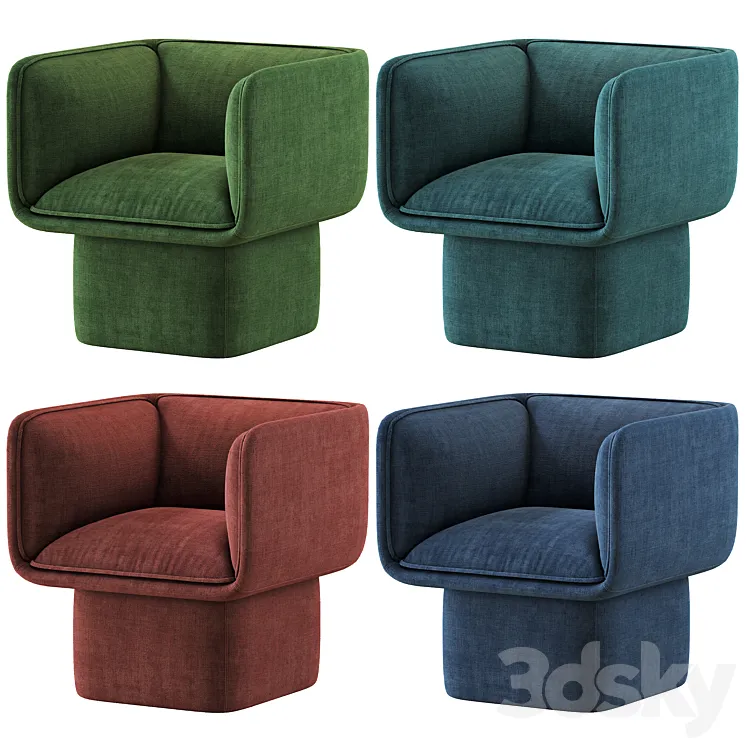 BLOCK ARMCHAIR by Missana 3DS Max
