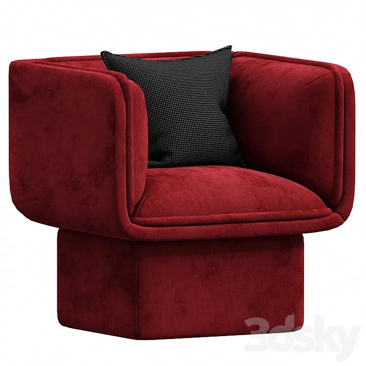 Block armchair by missana 3DS Max