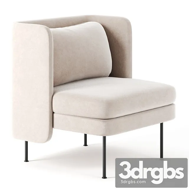 Bloke velvet lounge chair by blu dot 3dsmax Download