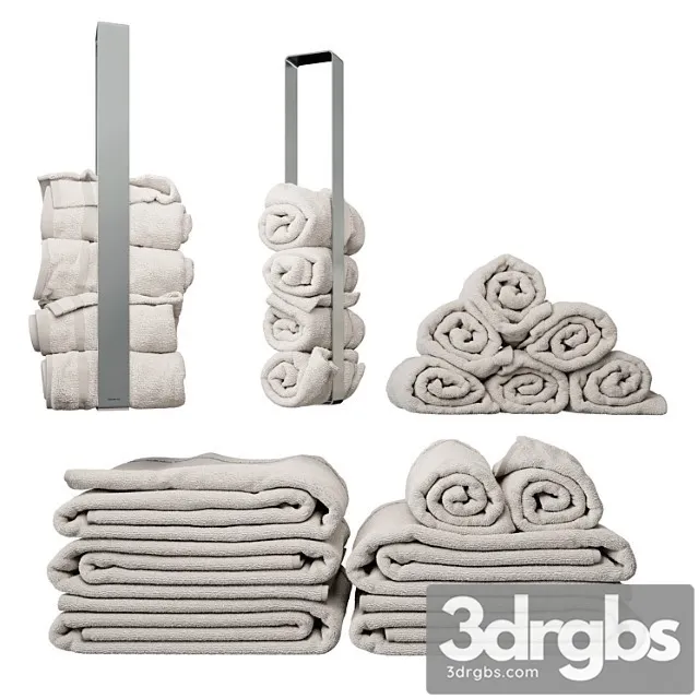 Blomus towel set with holder