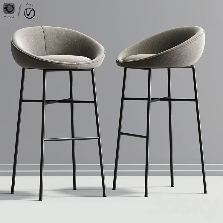 Bloom Bar Stool 3DS Max