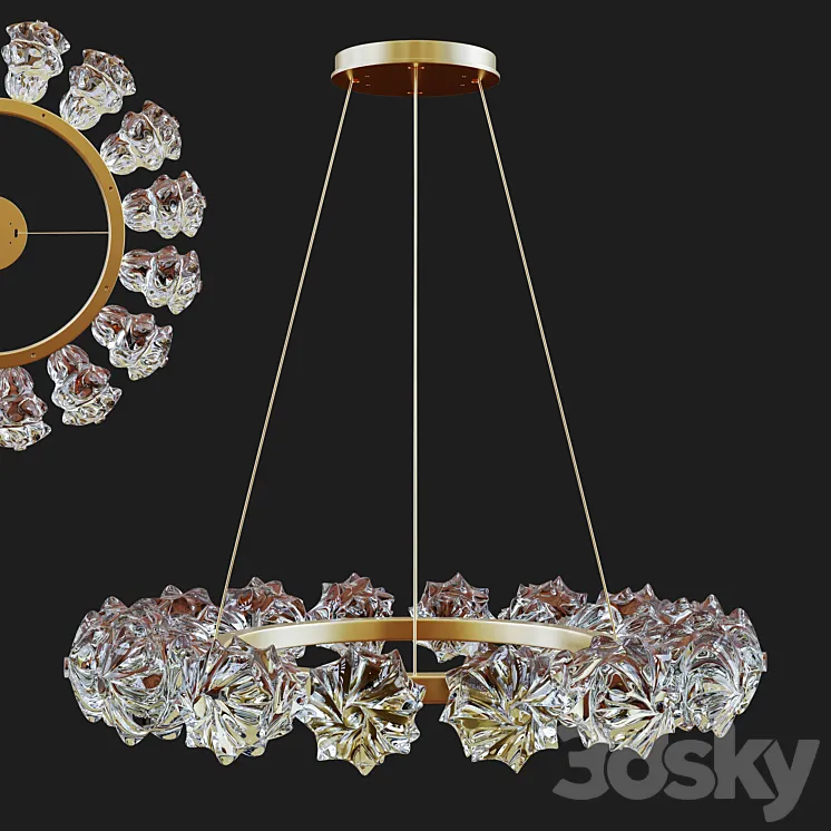 Blossom ring chandelier 3DS Max