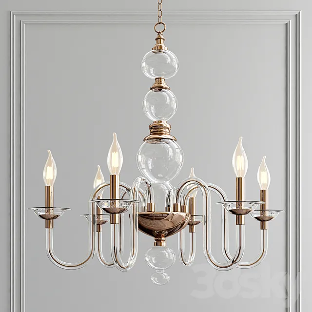 Blown Glass Chandelier 3ds Max