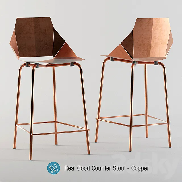 Blu Dot Real Good Copper Stool 3DS Max Model