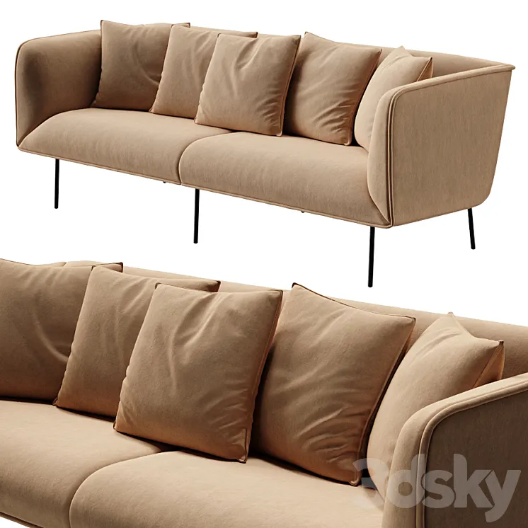 Bludot Dandy Velvet Sofa 3DS Max