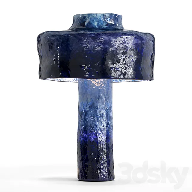 blue ceramic table lamp 3ds Max