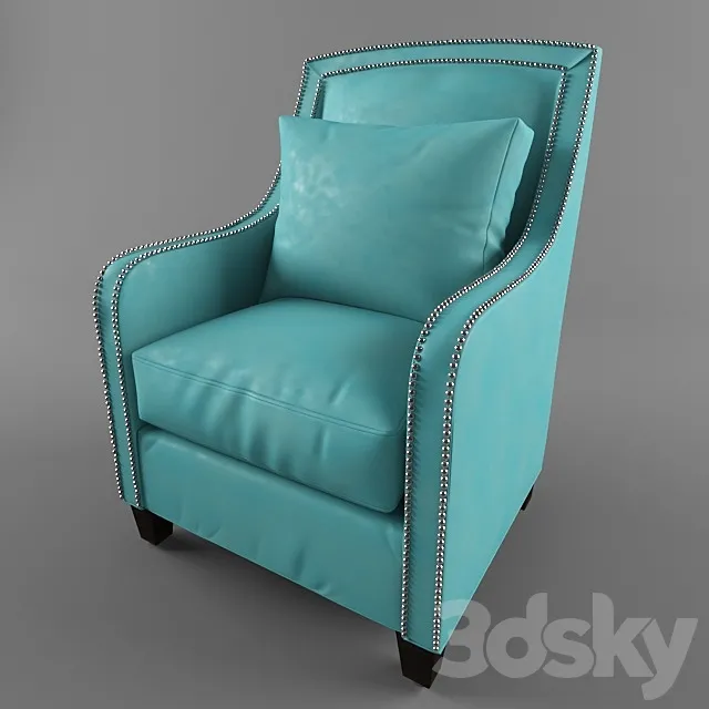 blue leather chair 3DSMax File