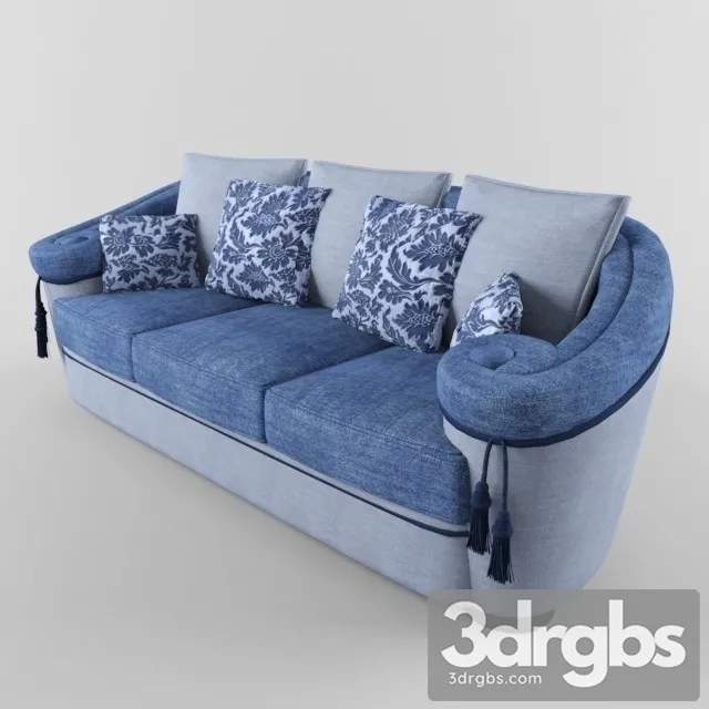 Blue Sofa With Tassels 3dsmax Download