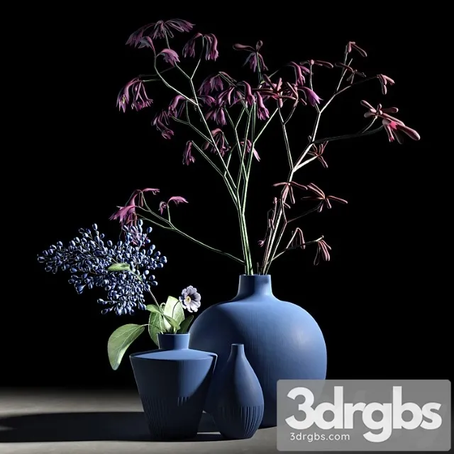 Blue vases set