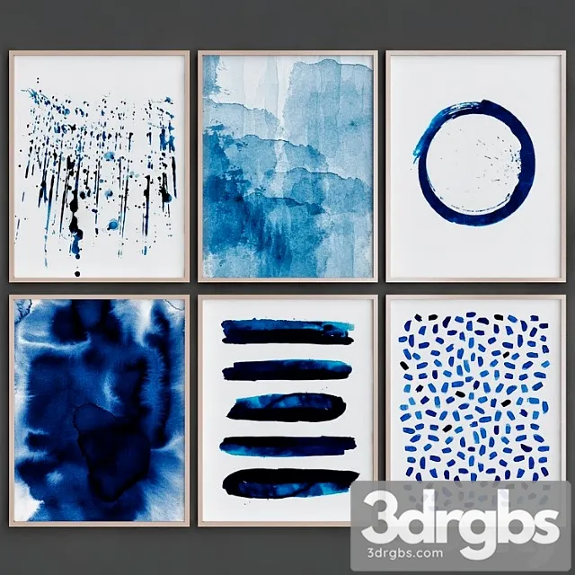 Blue wall art 3dsmax Download
