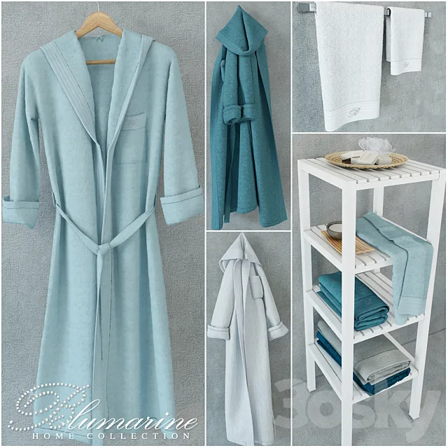 Blumarine Home collection of towels and bathrobes 3DS Max Model