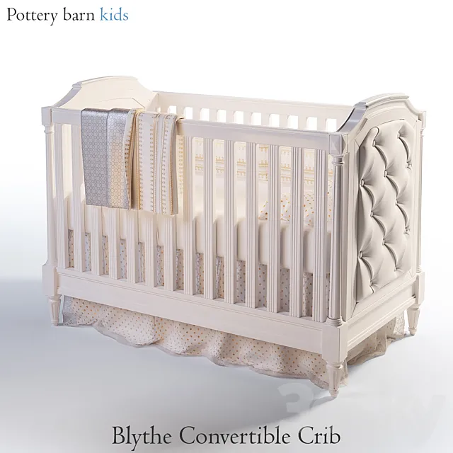 Blythe Convertible Crib | Pottery barn 3DSMax File