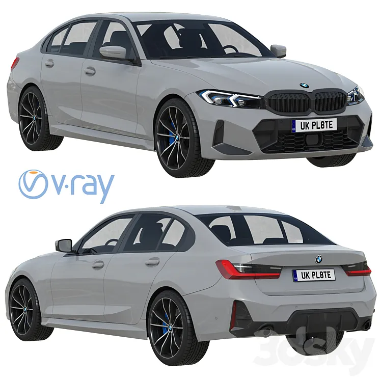 BMW 3er Limousine 2022 3DS Max Model