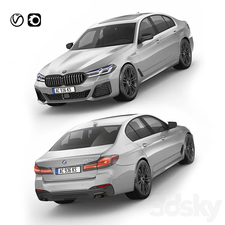 BMW 5-Series G30 M 2021 3DS Max