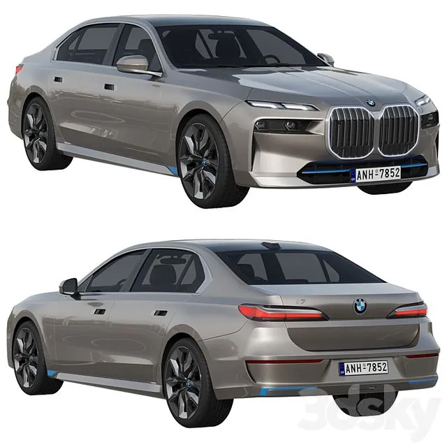 BMW i7 2023 3dsMax Model
