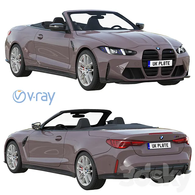 BMW M4 Convertible 2025 3dsMax Model