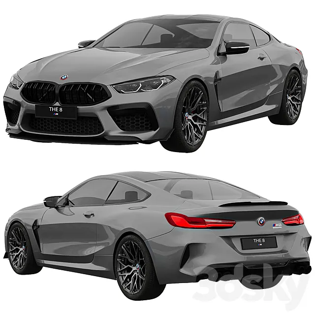 BMW M8 Competition 3DS Max Model