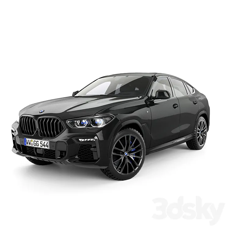 BMW X6 2021 3DS Max Model