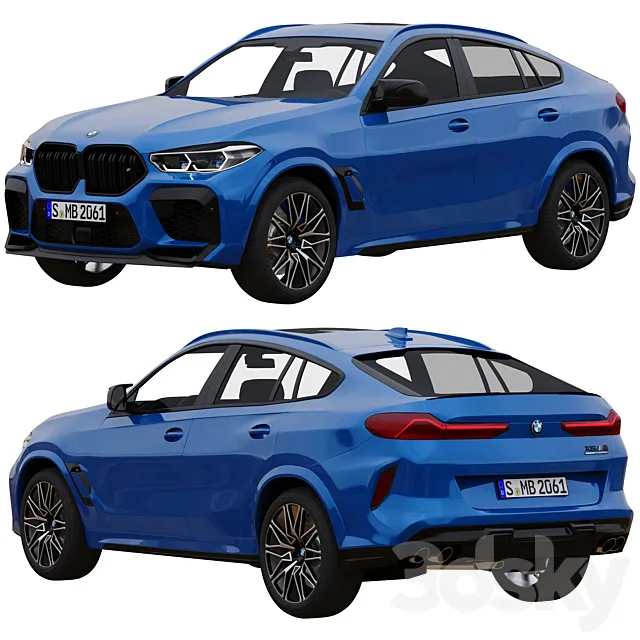 BMW X6 M Competition 3DS Max Model