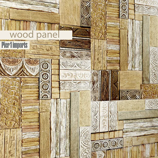 Board decor. Panel carving carved decor wall decor plank panel wooden decor boards wooden wall panel slats 3DS Max Model