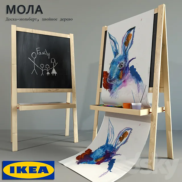 Board-easel IKEA MOLA 3DSMax File