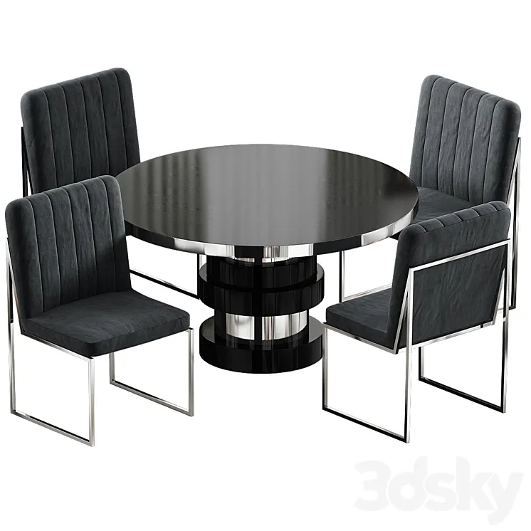 Boca Round Dining Table 3DS Max